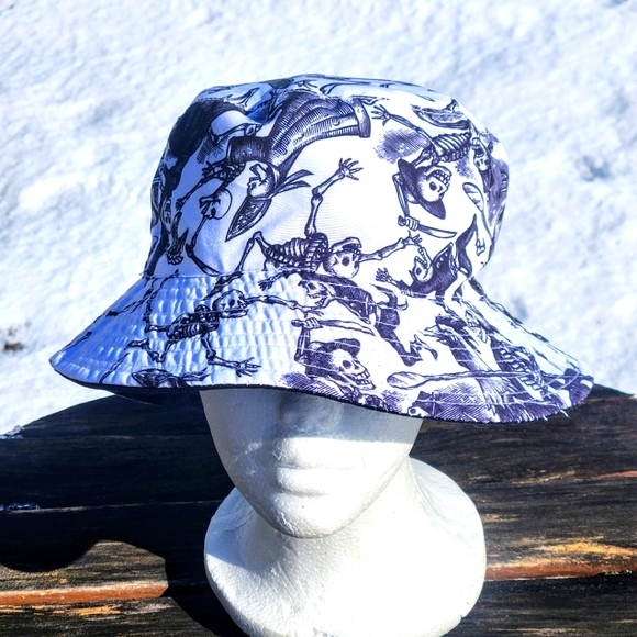 Espolon Tequila Dia De Los Muertos Reversible Bucket Hat - Picture 1 of 6